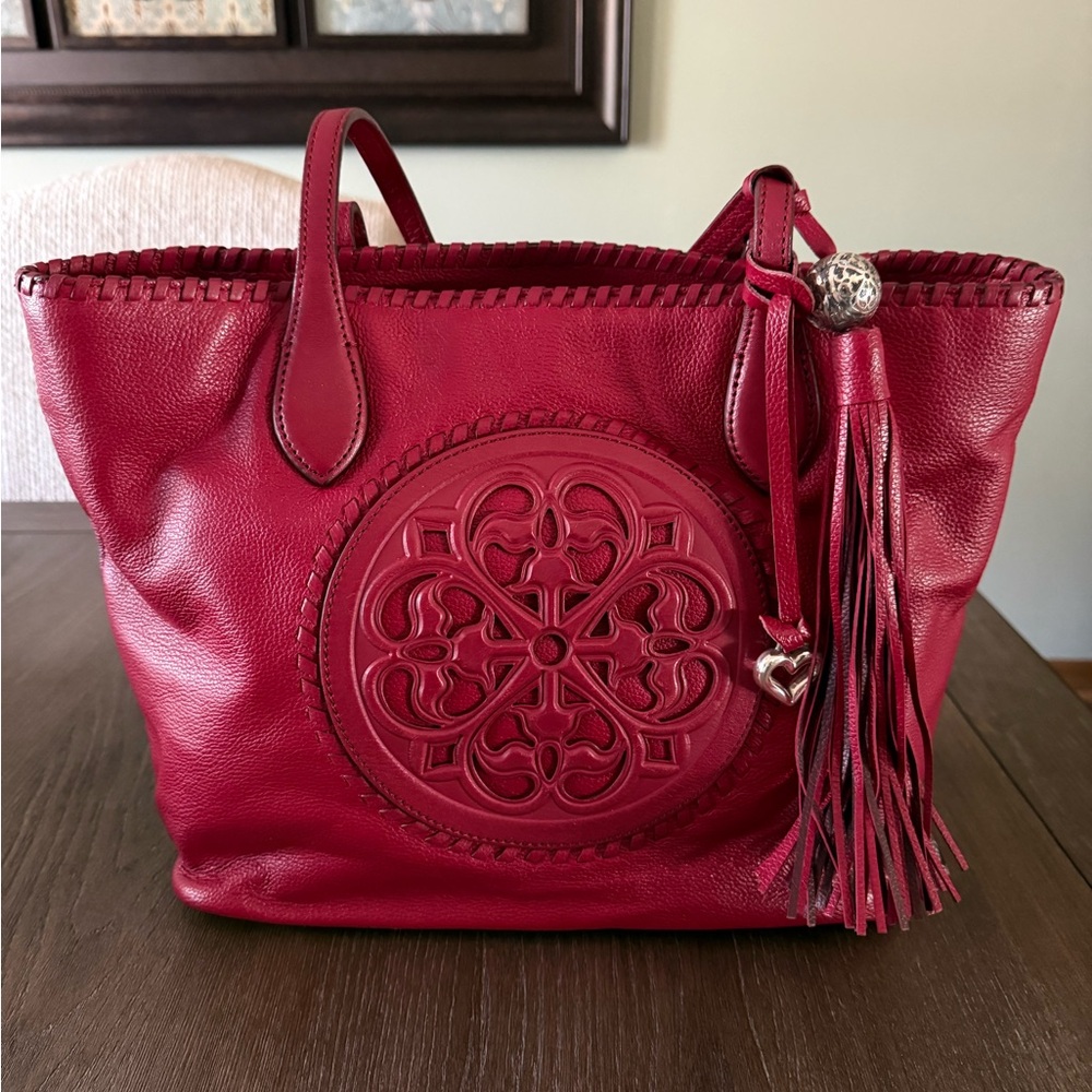 Brighton Ferrara Gabriella Red Medallion Tassel Tote & Wallet for Valentines Day - Picture 2 of 7